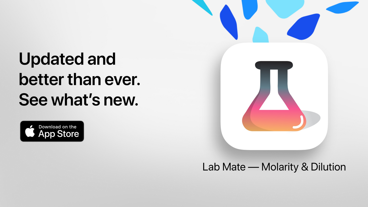 Lab Mate Molarity Dilution app iPhone iPad Mac iOS